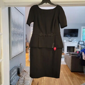 Love Moschino Women's Bodycon dress with a peplum bodice & pencil skirt size 42